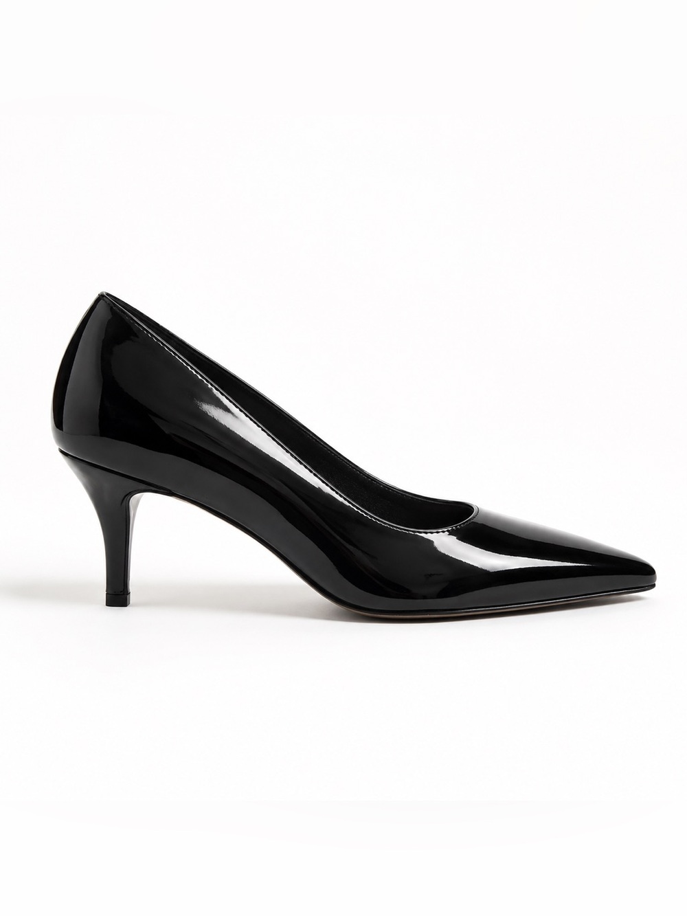 CosyFever Black Patent Pointed Toe Kitten Heel Pumps Size 9M